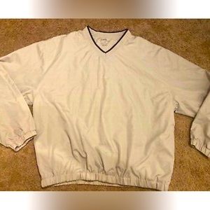 PGA TOUR mens cream pullover windbreaker Sz large